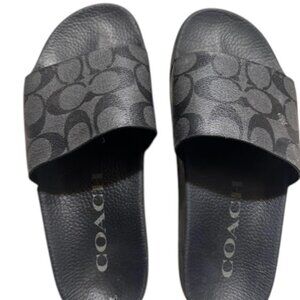Coach Outlet Signature Slide Sandals Charcoal | Men’s 7 | Unisex